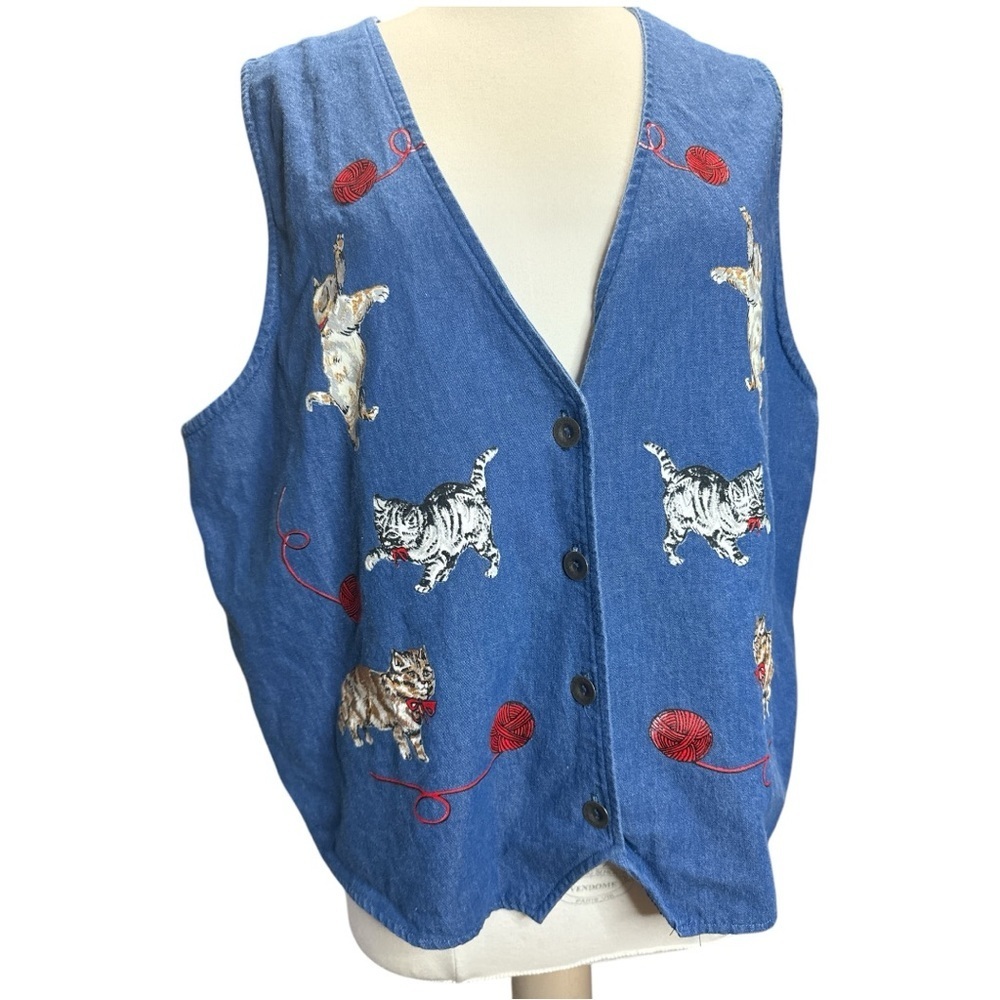 1990’s Blair Cat Embroidered Vest